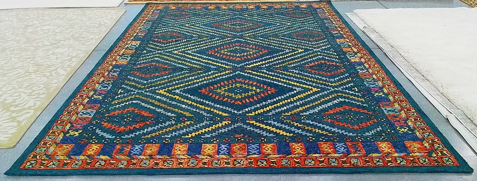 RUST / GREEN 10′-0″ x 14′-0″ Hole in Rug, Reduced Price 1172785516 APN815P-10