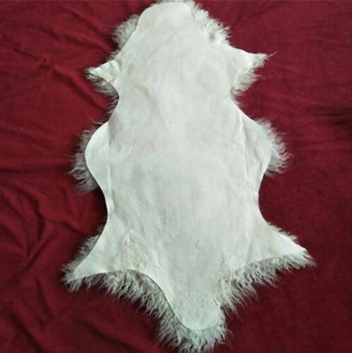 Genuine Mongolian Tibetan Lamb Fur Wool Throw Area Rug Real Fluffy Shaggy She…