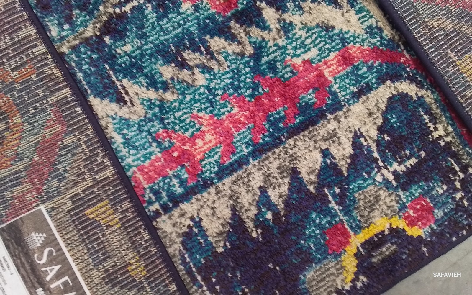 BLUE / FUCHSIA 6′-7″ x 9′-2″ Flaw in Rug, Reduced Price 1172807334 MNC252J-6