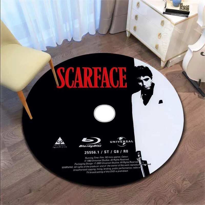 Video Game Cd Rugs Game Room Decor Disc Round Sofa Mat video game CD Rug