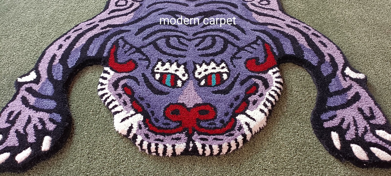 Tibetan Tiger Rugs 3×5 Feet Handmade 100% Woolen Hand Tufted For Home Decoration