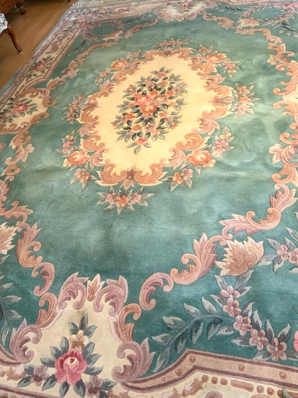 CHINESE HAND KNOTTED 100% CAMEL WOOL 90 LINE THICK ORIENTAL RUG 8’x11.6′