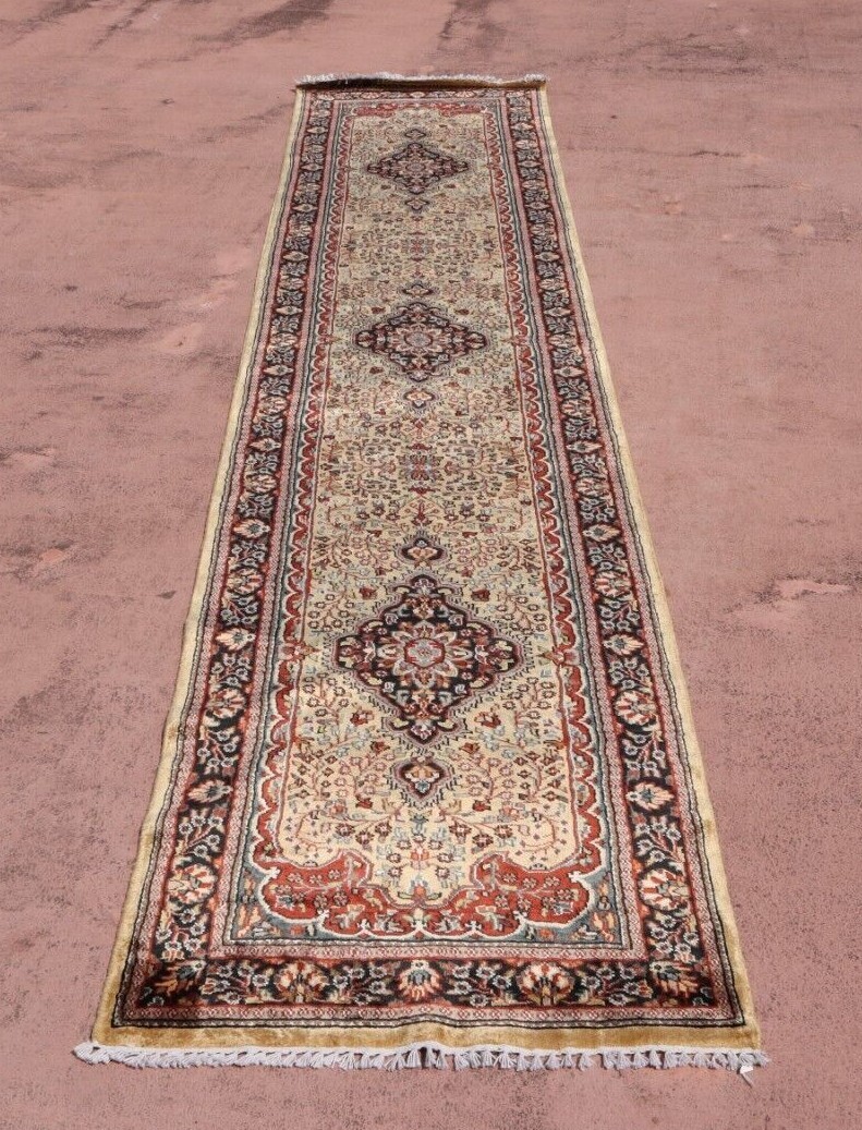 2’6″ x 12’0″ ft. Jammu Kashmir Hand Knotted Vegetable Dye Traditional Runner