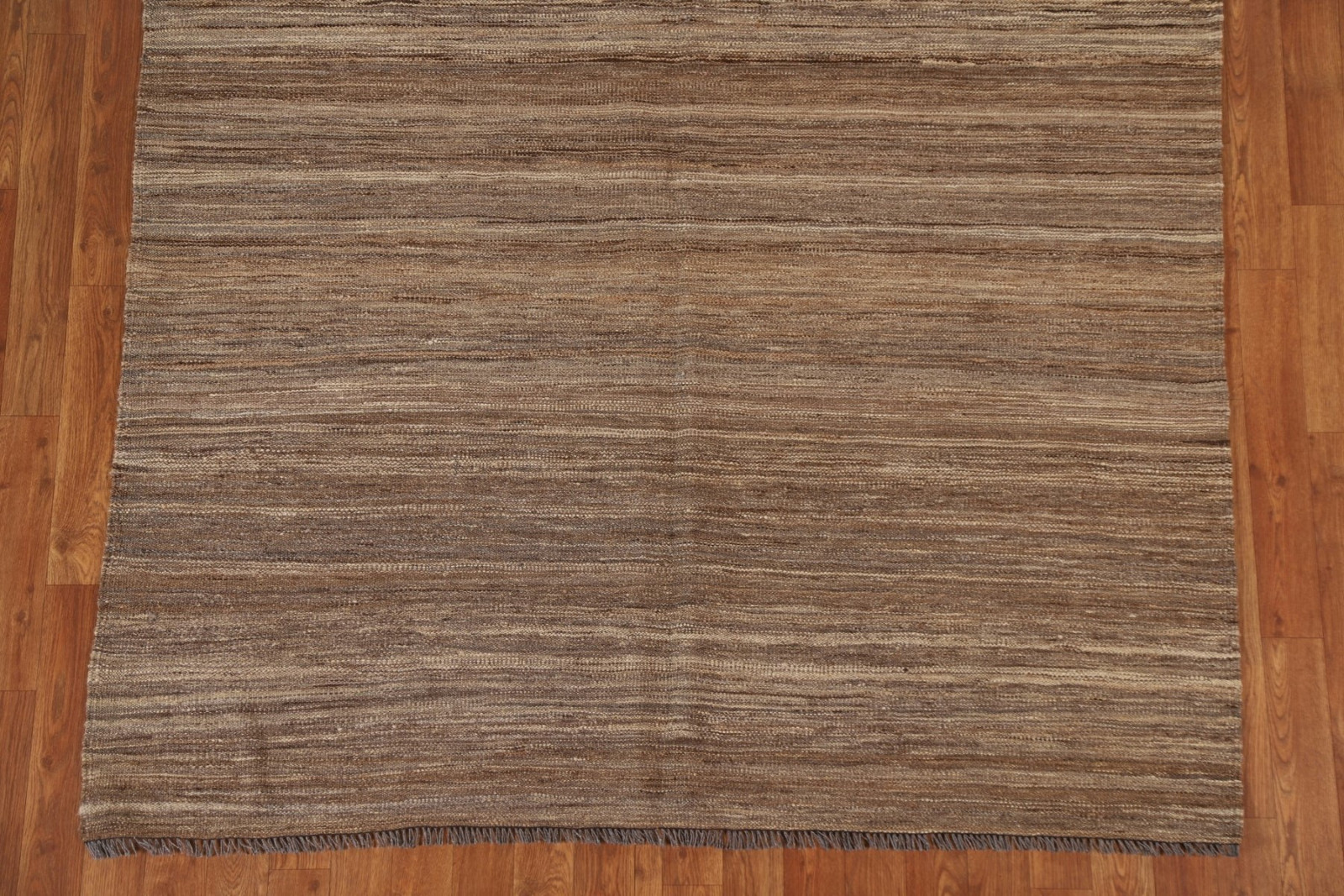 Earth Tone Kilim Rug 5×7 Ft Flat Weave Wool Carpet Reversible Rug Modern Style
