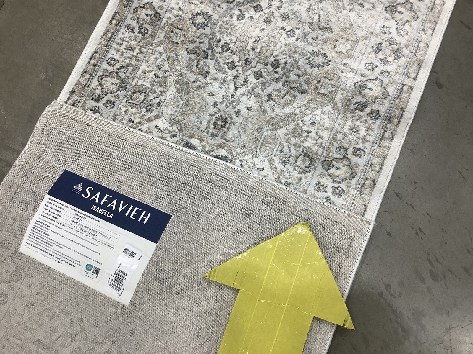 CREAM / BEIGE 2′-2″ x 9′-0″ Back Stain Rug, Reduced Price 1172685133 ISA916B-29