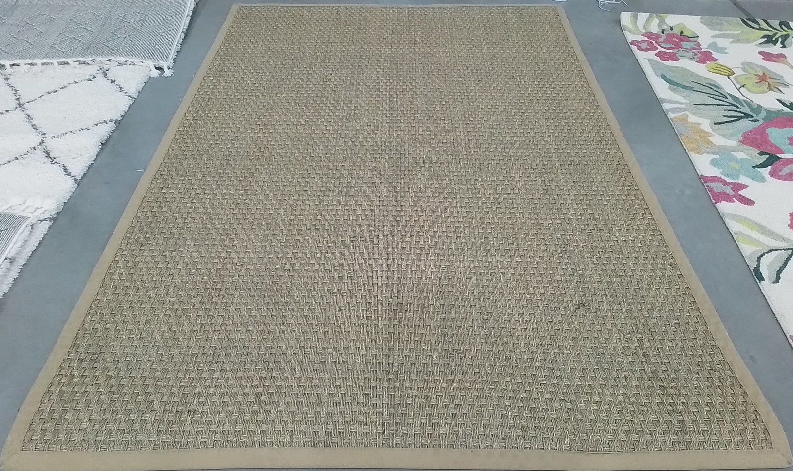 NATURAL BEIGE 6′-0″ x 9′-0″ Broken Thread Rug, Reduced Price 1172791071 NF114A-6