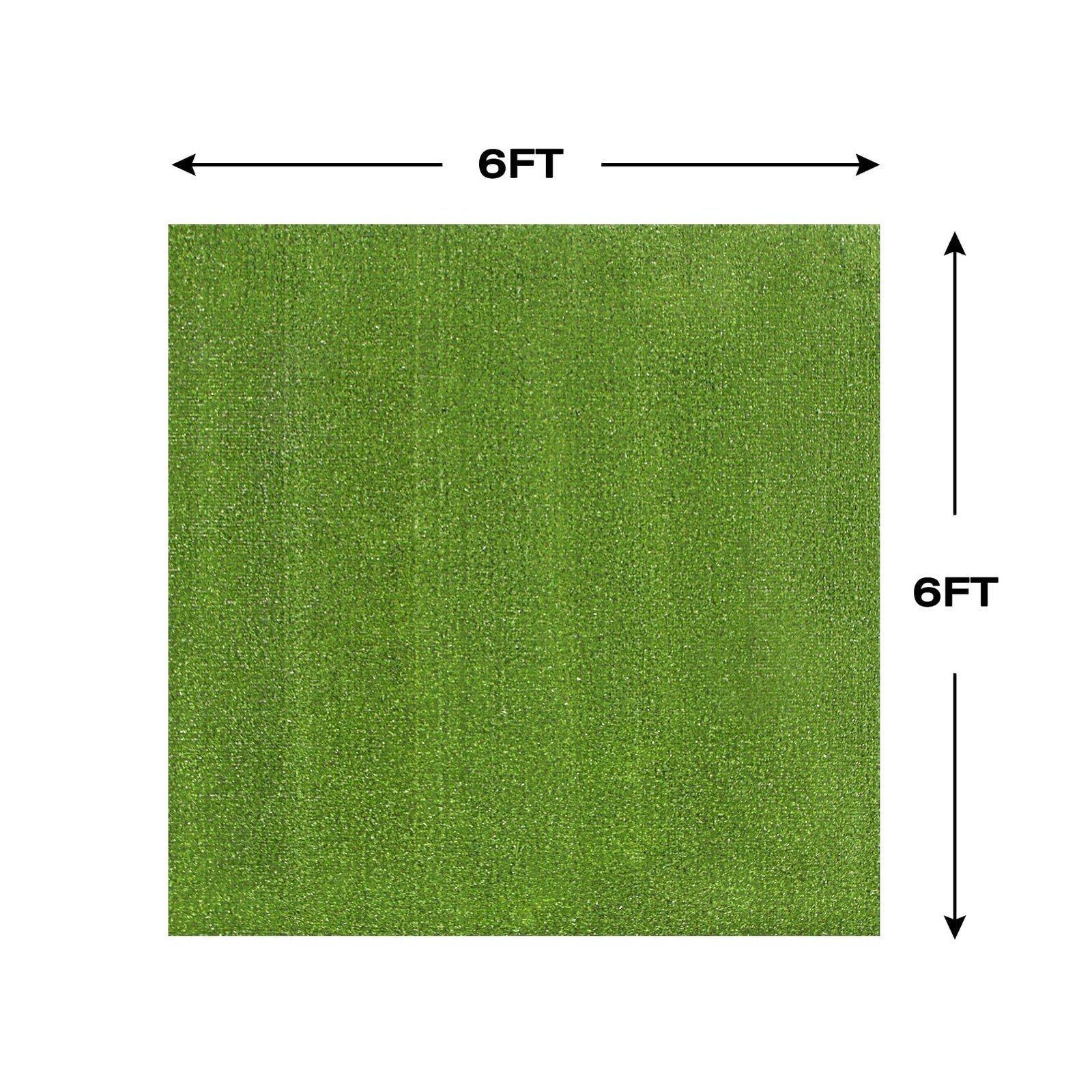 Green Artificial Grass Outdoor Rug 6FT X 6FT, Fake Turf Carpet Flooring Mat f…