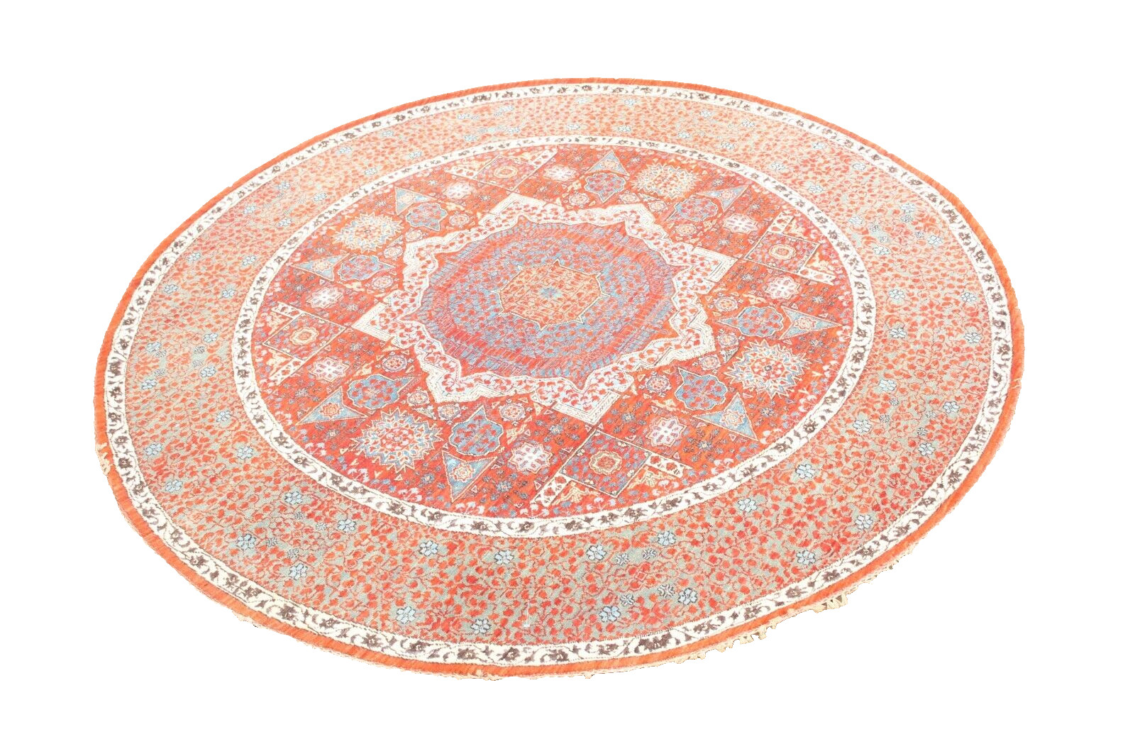 Fine Mamluk | 6’2″ x 6’2″ Hand Knotted Traditional Oriental Area Rug | 100% Wool