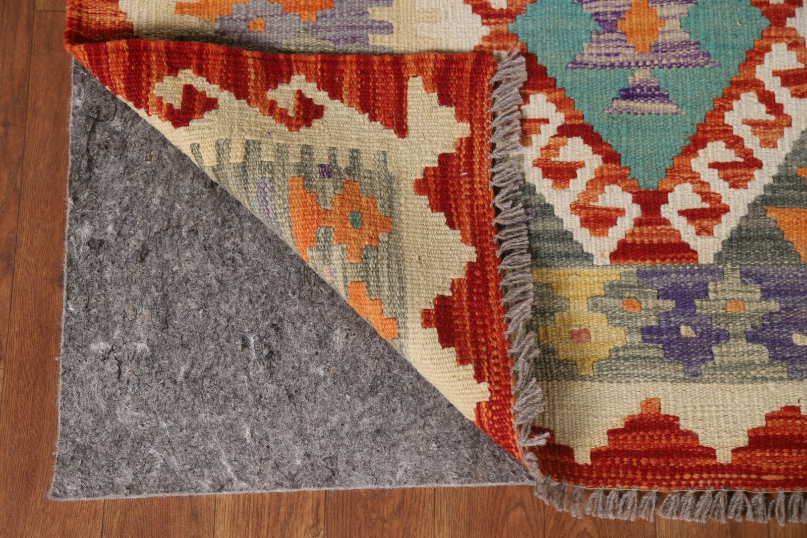 South-western Flat weave Reversible Geometric Wool Kilim Oriental Rug 4×6 Carpet