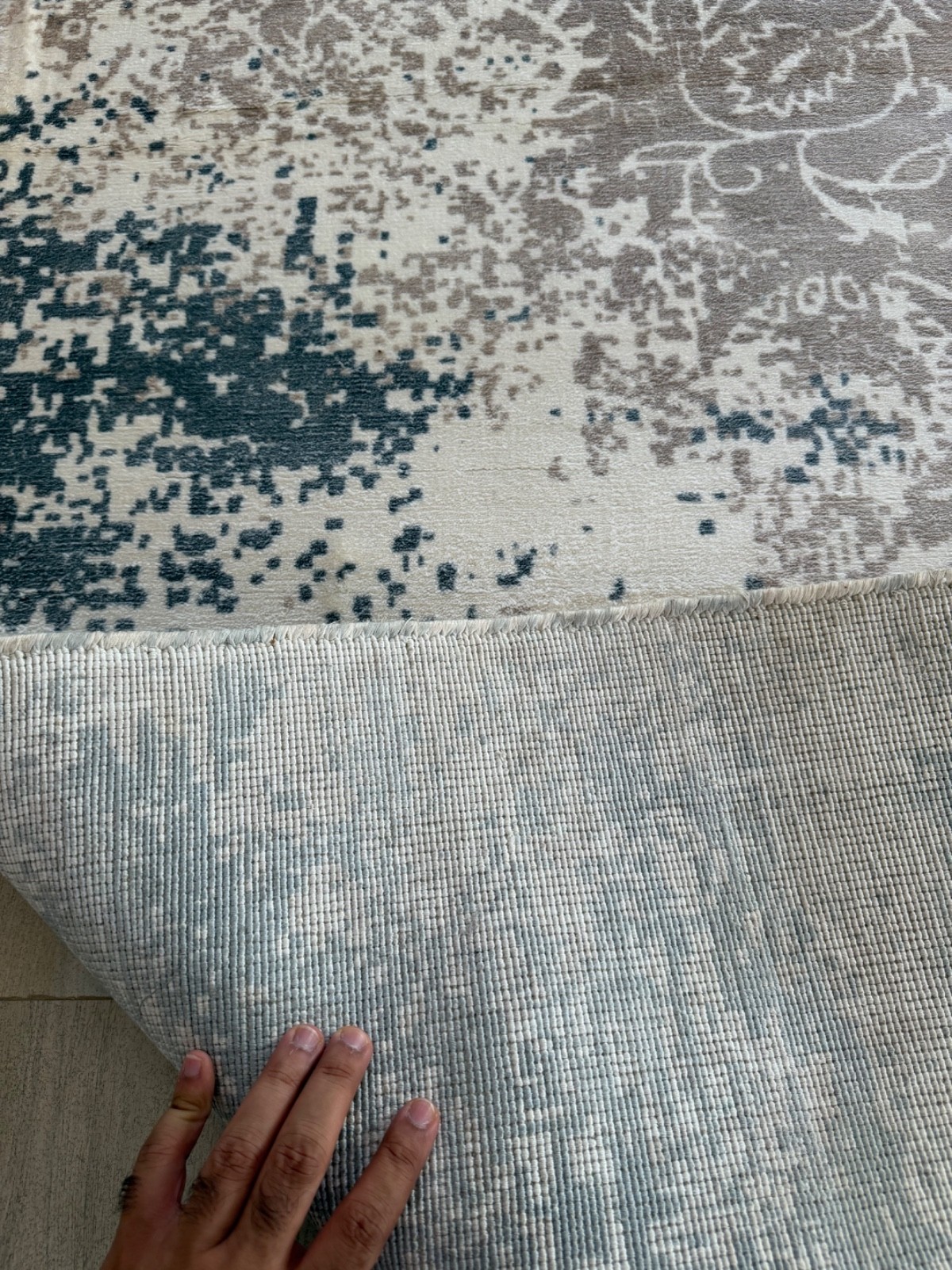 Hand Woven Area Rug Viscose 5 x 8 Contemporary Erased Pattern Home Decor Rug
