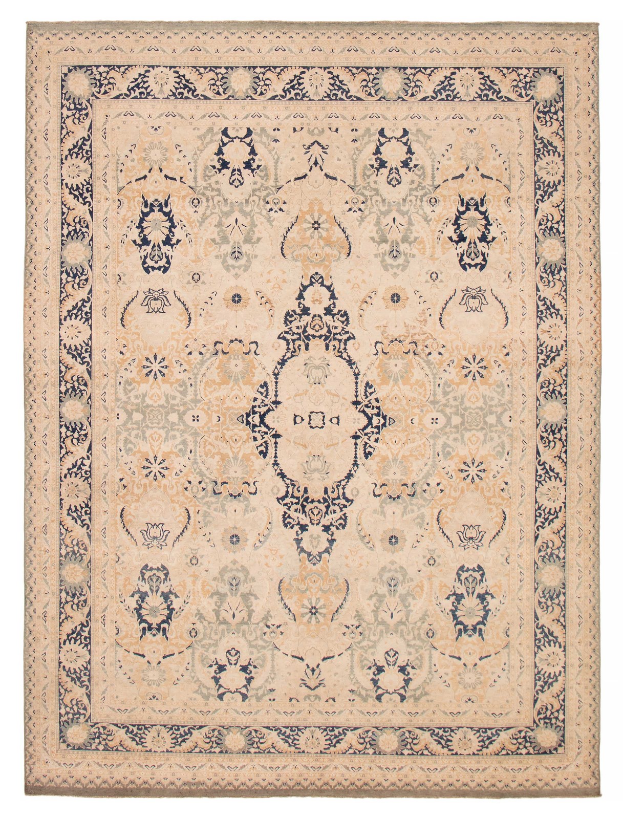 Traditional Hand-knotted Wool Oriental Carpet 8’11” x 11’10” Area Rug