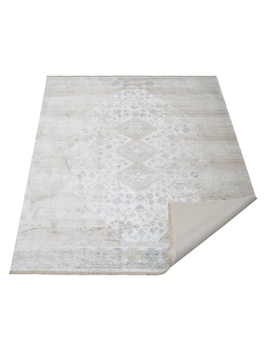 Machine Woven Cross Weave Polyester Area Rug Oriental Cream BBH Homes BBM00077