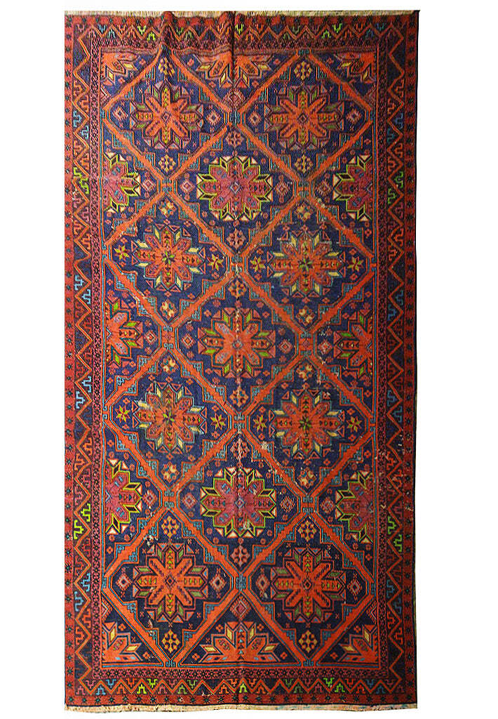 7×12′ ANTIQUE Russian Suumak Flat Weave Rug #F-5510