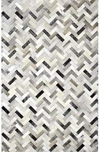 LEATHER COW HIDE HAIRON PATCHWORK AREA RUG 8X10 CARPET FOR HOME LIVING ROOM 08