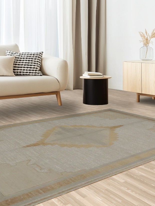 Sophisticated Neutral Toned Rug 5×8 Ft Contemporary Modern Grey Turkish Carpet