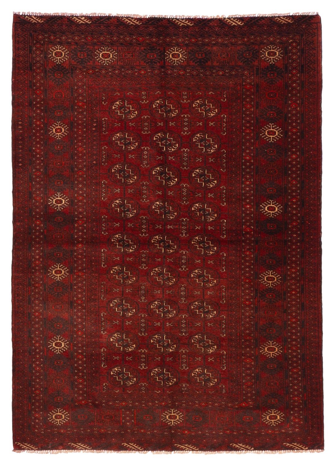 Vintage Traditional Hand-Knotted Area Rug 3’7″ x 5’0″ Oriental Wool Carpet