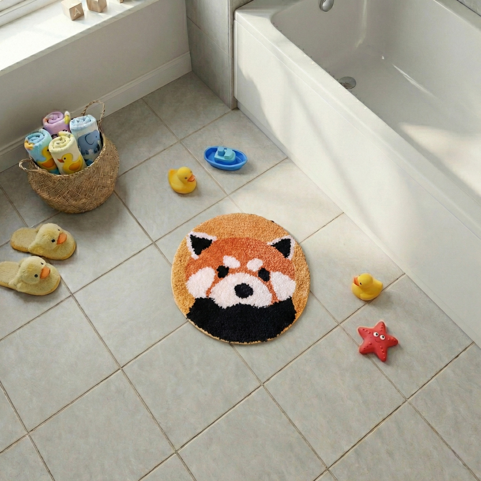 Small Round Rug 16″ – Cute Cartoon Accent Rug for Kids Room, Different Patterns