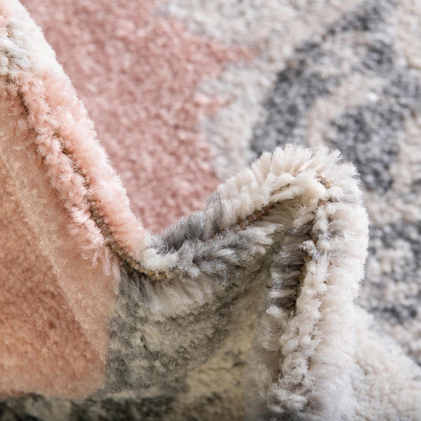 Unique Loom Parker Collection Area Rug – 3 3 Round Rose/ Gray 3158895
