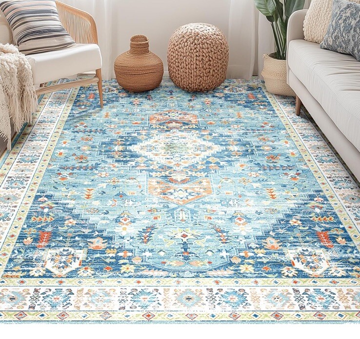 BESTSWEETIE Area Rug 8×10 Rugs for Living Room Washable Rugs Non Slip