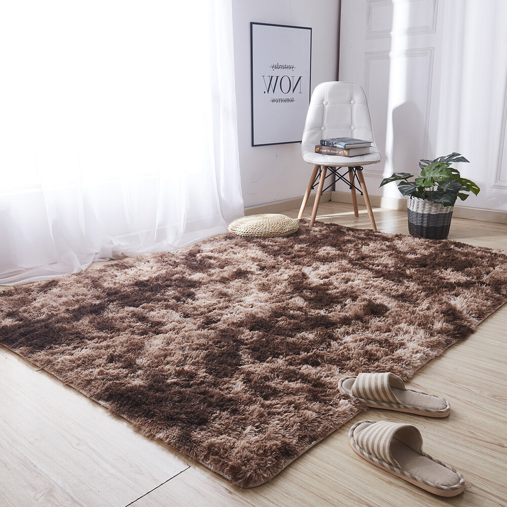 Large Shaggy Area Rugs Fluffy Tie-Dye Soft Floor Carpet Rug Bedroom Living Room