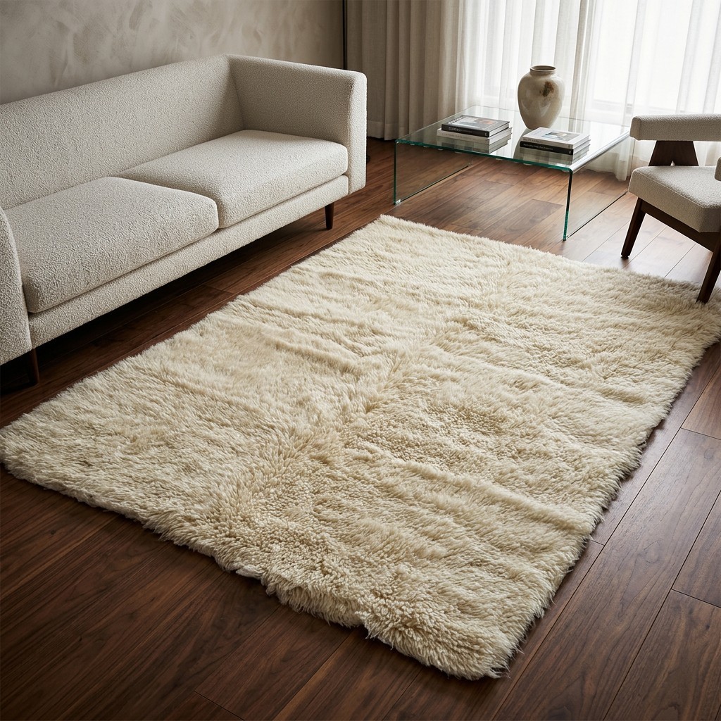 STYLISH 5X7 SHORT HAIR FLOKATI RUG💥ALL THE THICKNESS WITH A SHORTER SHAG PILE💥