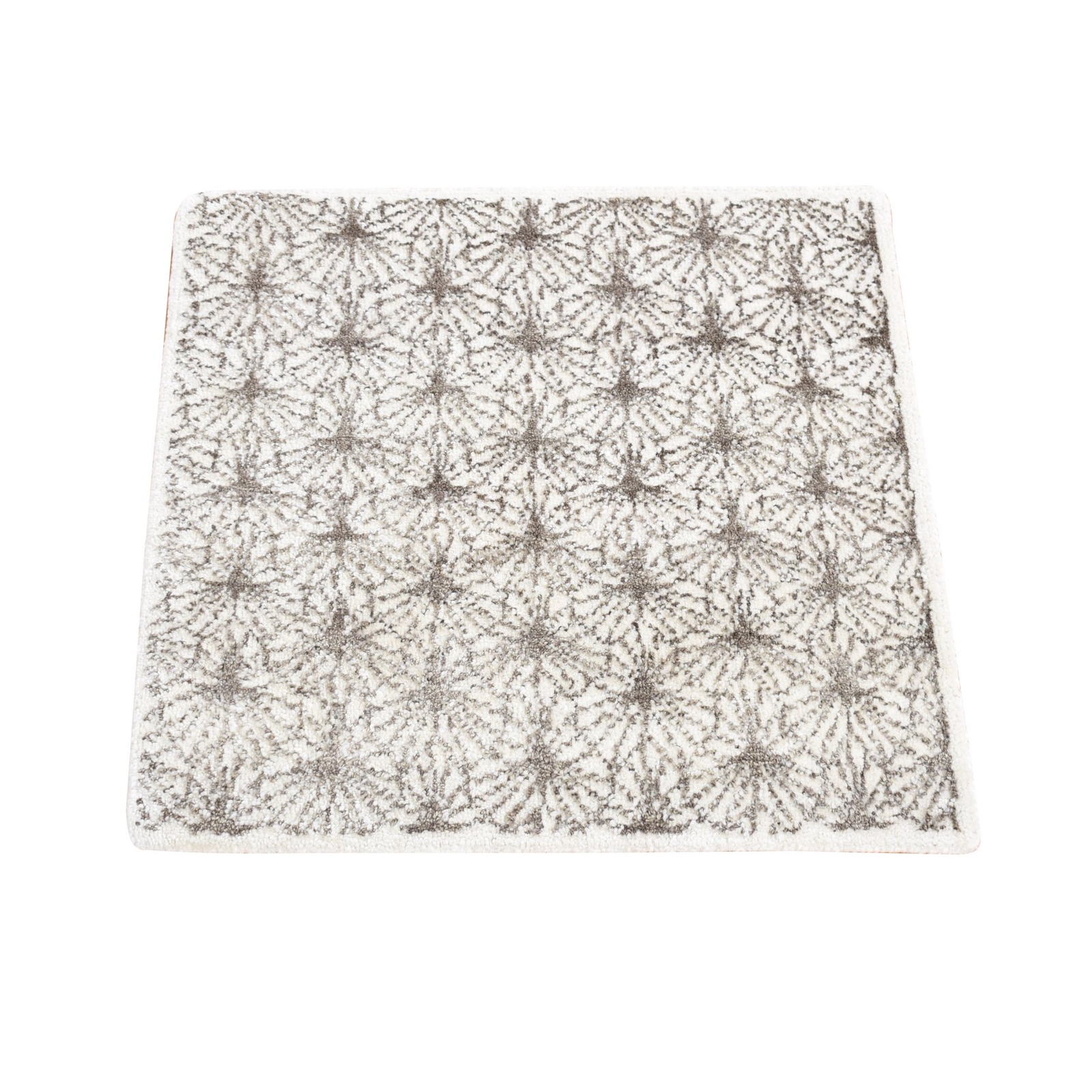 2’1″ x 2’1″ Ivory Modern Design Wool and Silk Hand Knotted Square Rug R80608