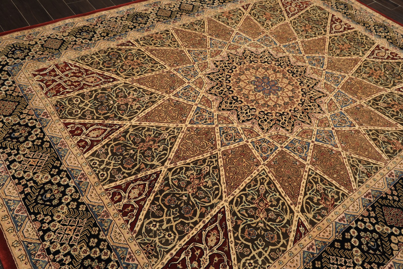 Nourison 7’9”x9’9” Hand Tufted Wool & Pure Silk Extreme dense Plush pile Rug