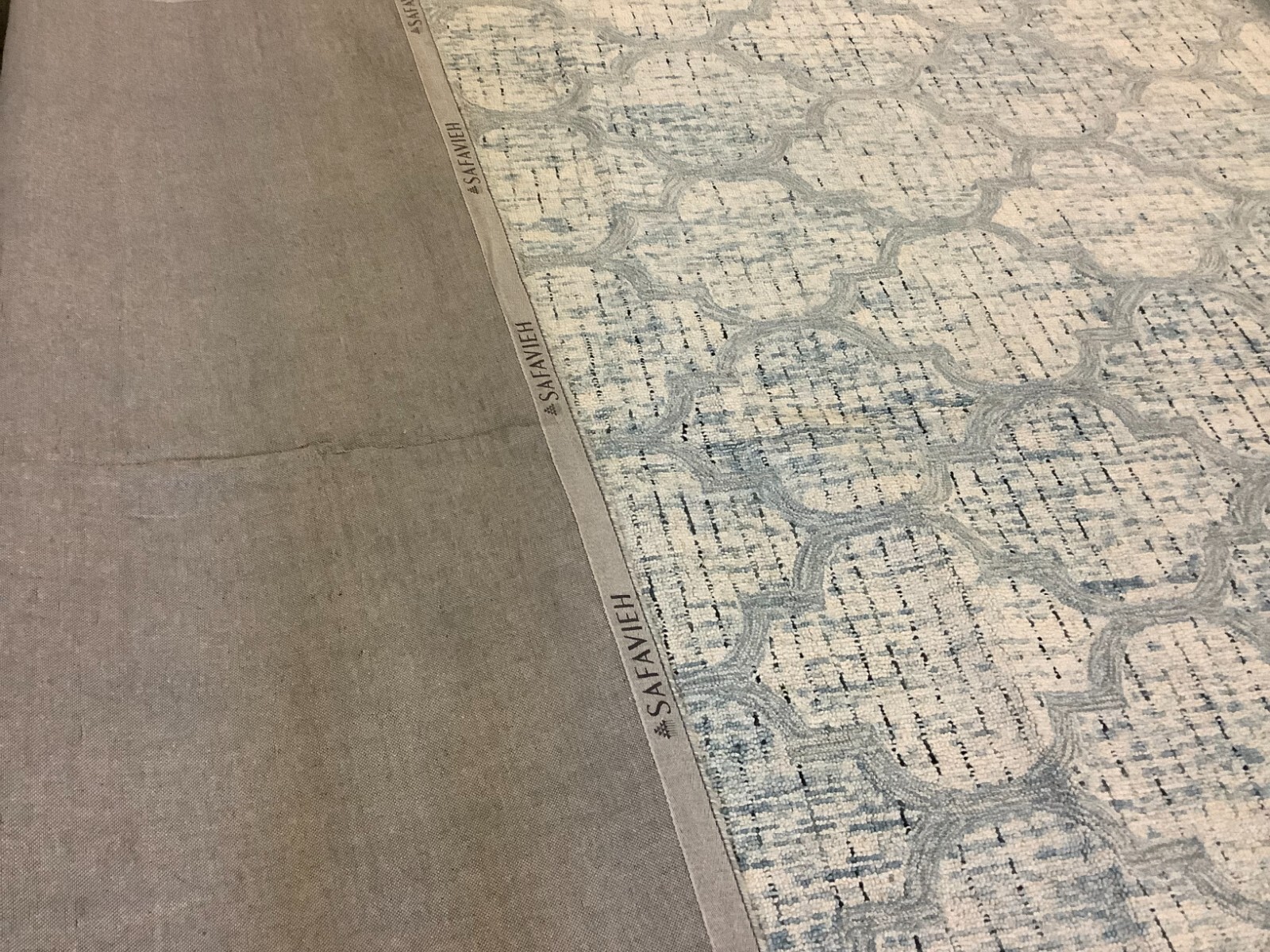 IVORY / TURQUOISE 9′ X 12′ Back Stain Rug, Reduced Price 1172667434 ABT474K-9