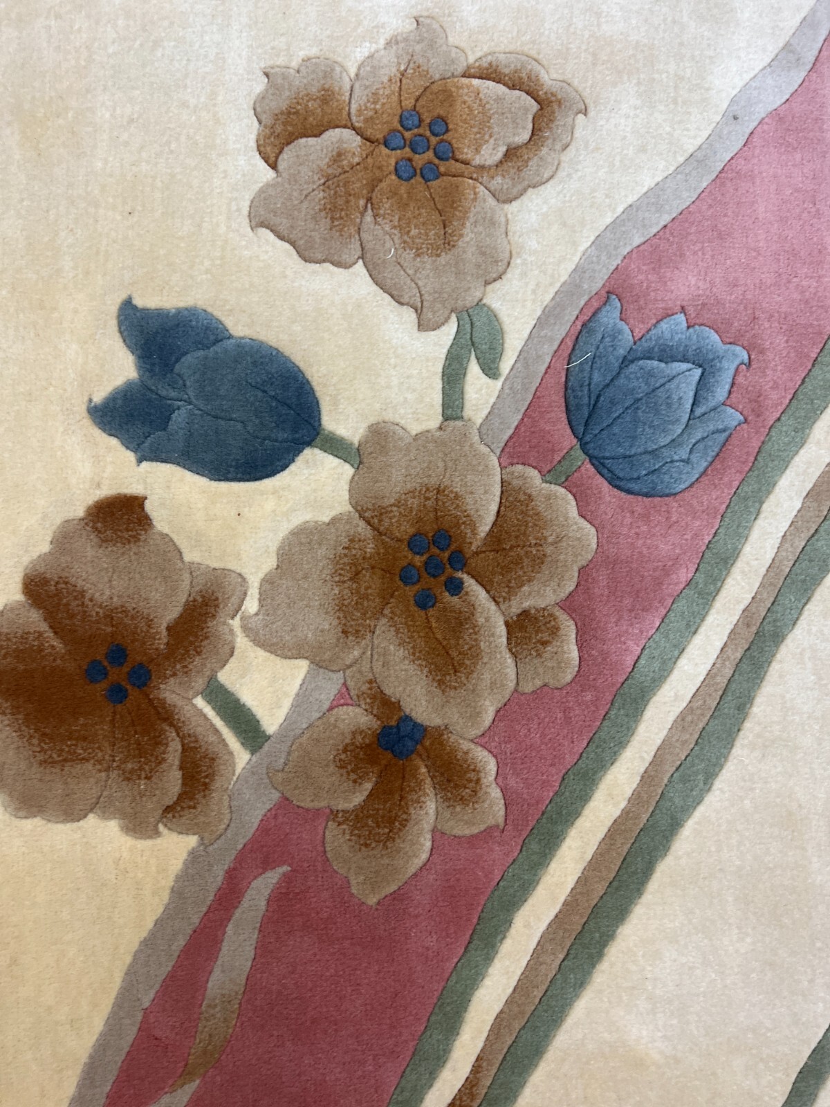 8′ x 10′ Chinese Art Deco Oriental Rug – Full Pile – Hand Made – 100% Wool