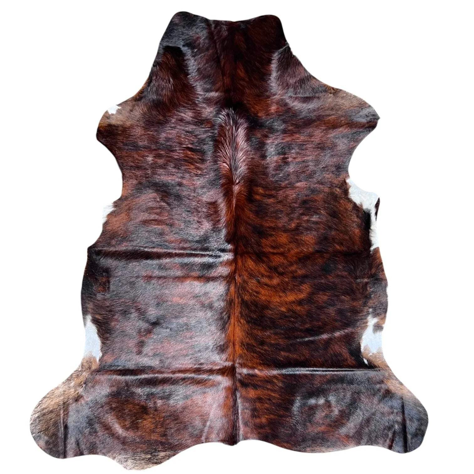 Large Dark Brindle Cowhide Rug D138—5.9×6.1