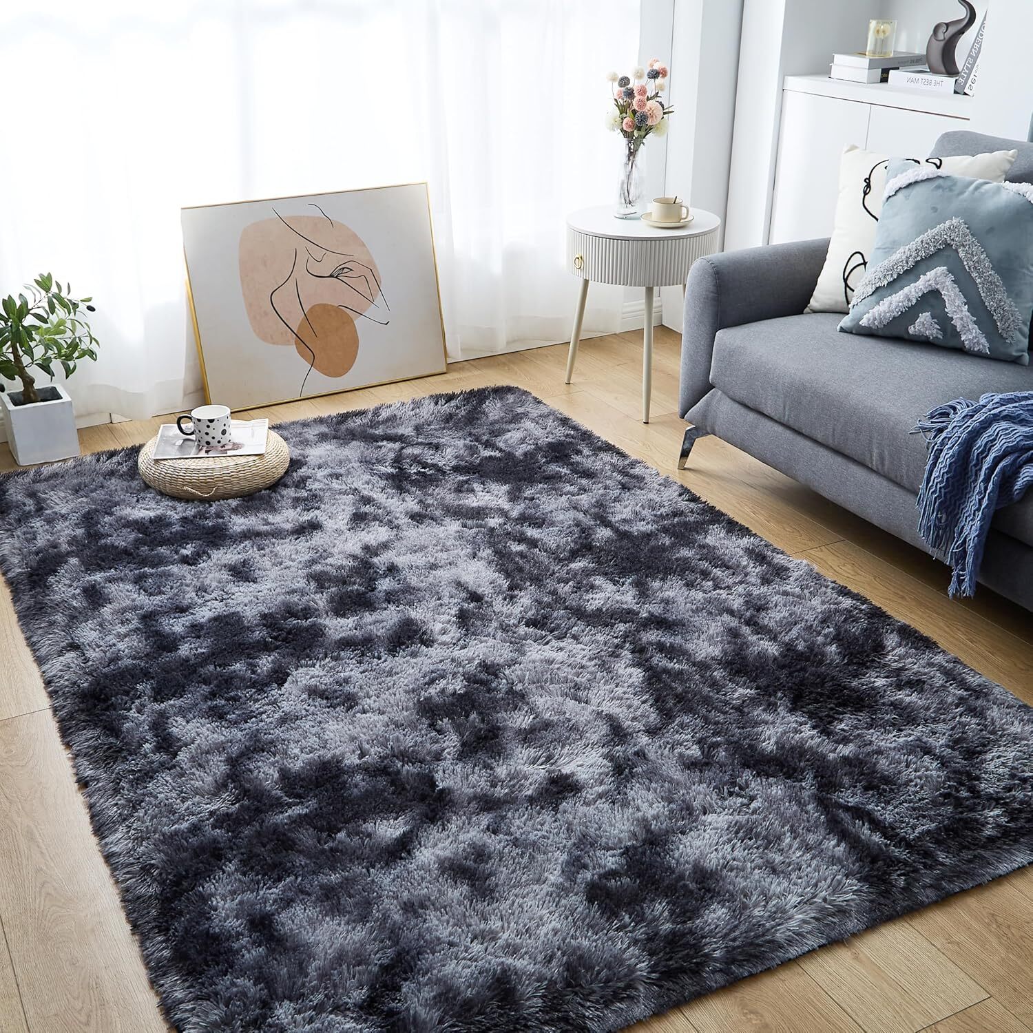 Non Slip Shaggy Rugs Soft Fluffy Area Carpets for Living Room Bedroom Play Mat