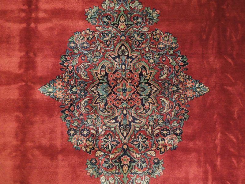 12′ x 15′ Red Semi Antique Perssiaan Saroukk Rug Rug 17119