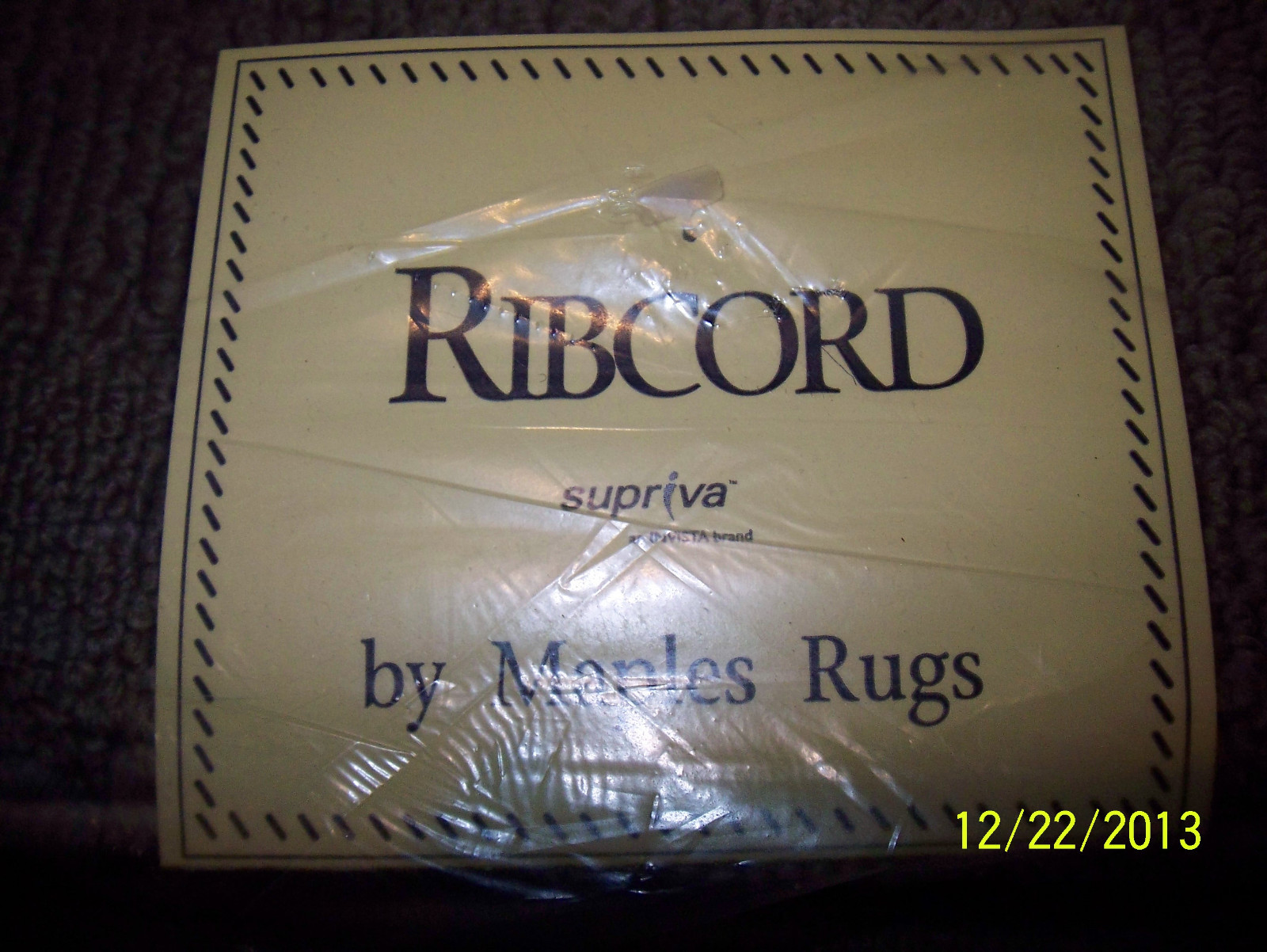 Ribcord Taupe 40 in. X 60 in. by Maples Rugs 100% Supriva Nylon New in Plastic