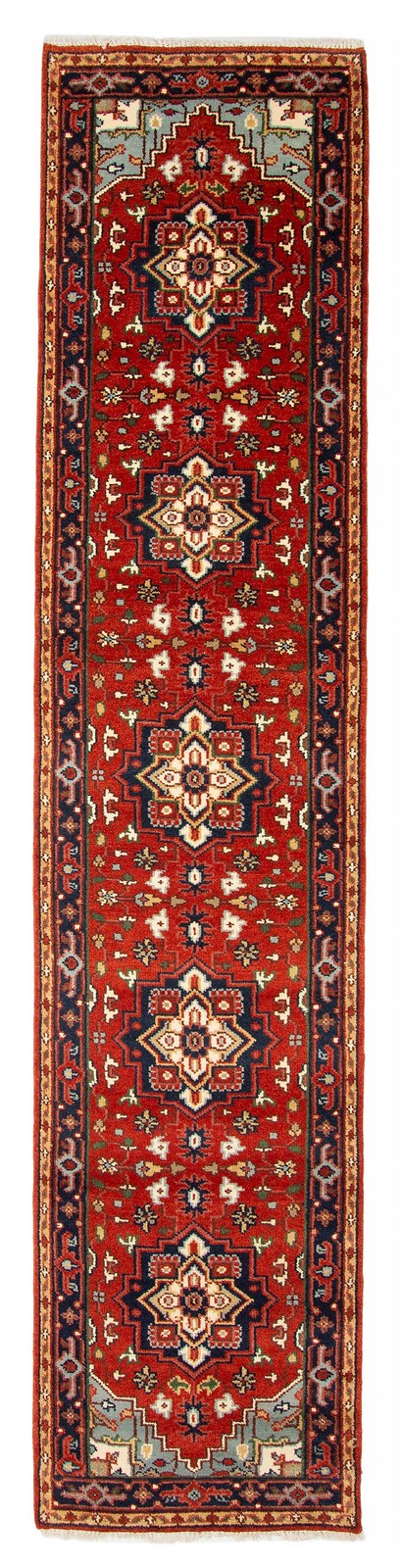 2’7″ x 12’2″ Vintage Hand-knotted Runner Rug Traditional Oriental Wool Carpet