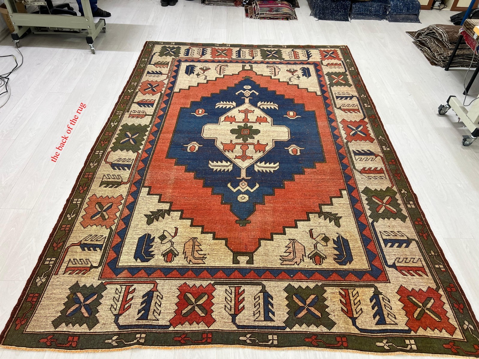 7.6×11 Ft Central Anatolian Konya Rug. Wool Carpet for Home & Office