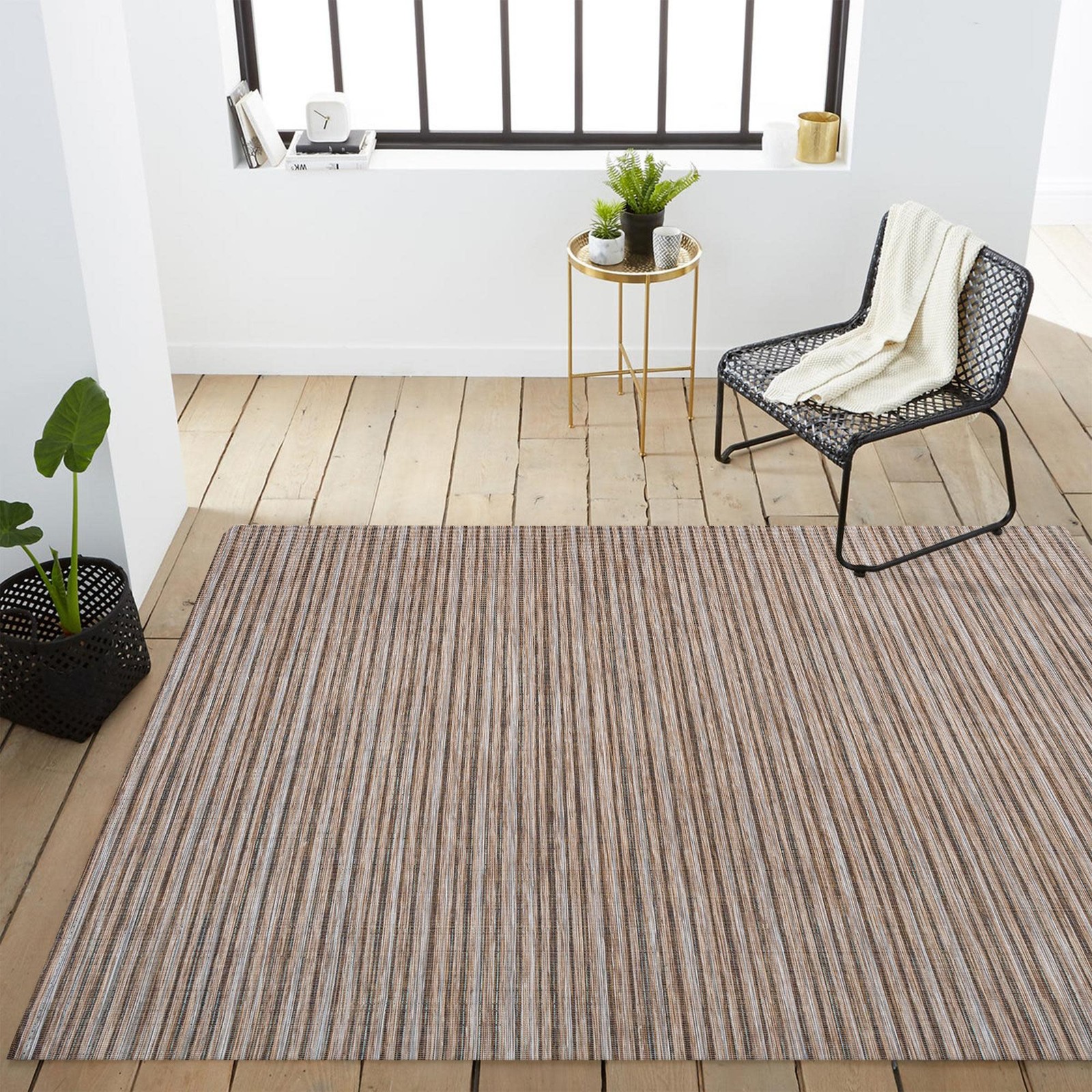 JONATHAN Y Lighting TSN103-4 Tuscan Sun Collection 4′ x 6′ – Brown
