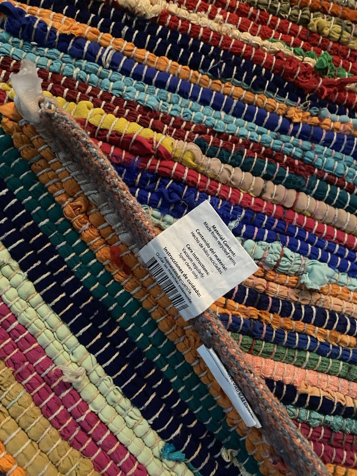 Better Homes & Gardens Multi Color Woven Rag Throw Rug 30x 46″