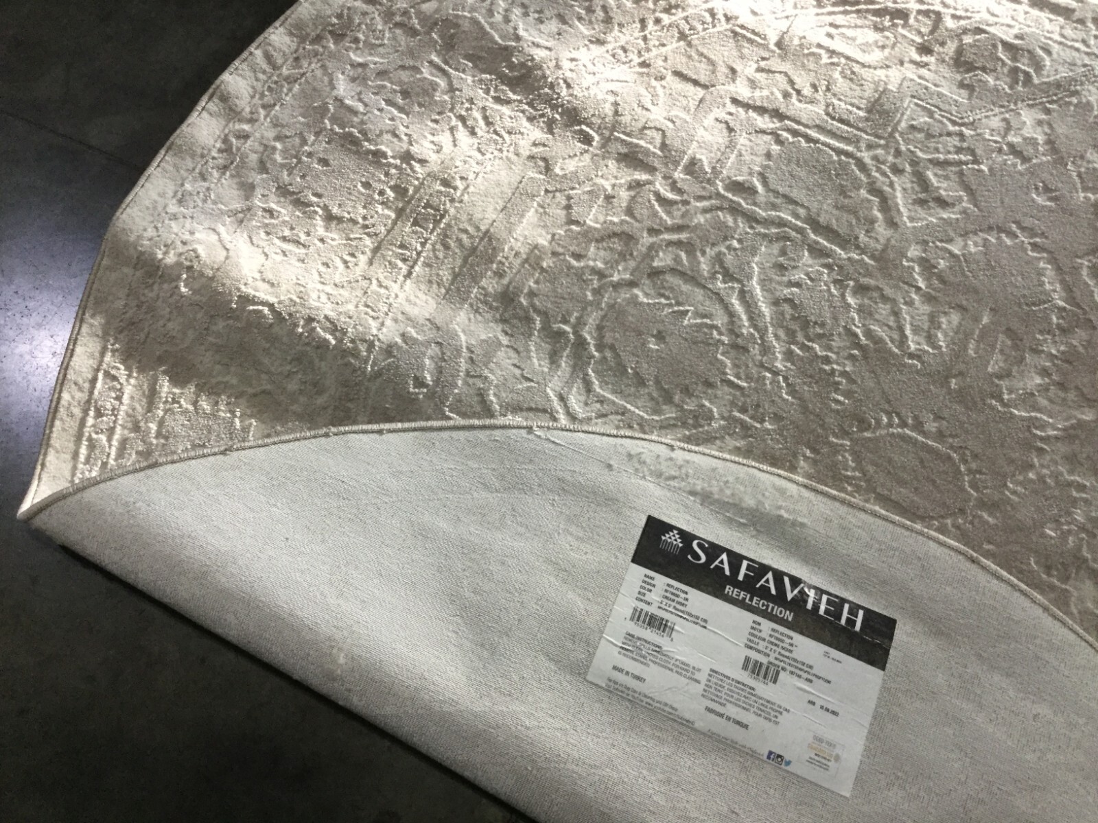 CREME / IVORY 5′ X 5′ Round Spot on Rug, Reduced Price 1172659846 RFT665D-5R