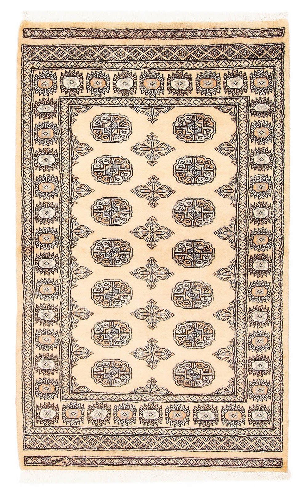 Traditional Beige Hand-knotted Oriental Carpet 3’1″ x 5’3″ Wool Area Rug