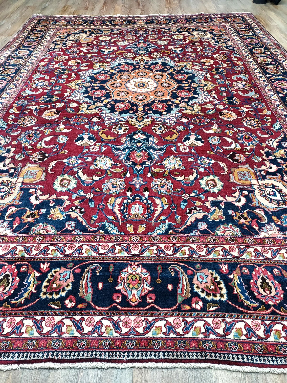 Turkish Silk&Wool HandMade Bohemian Tradition Royal Design Turkish Rug 9.5×13 Ft