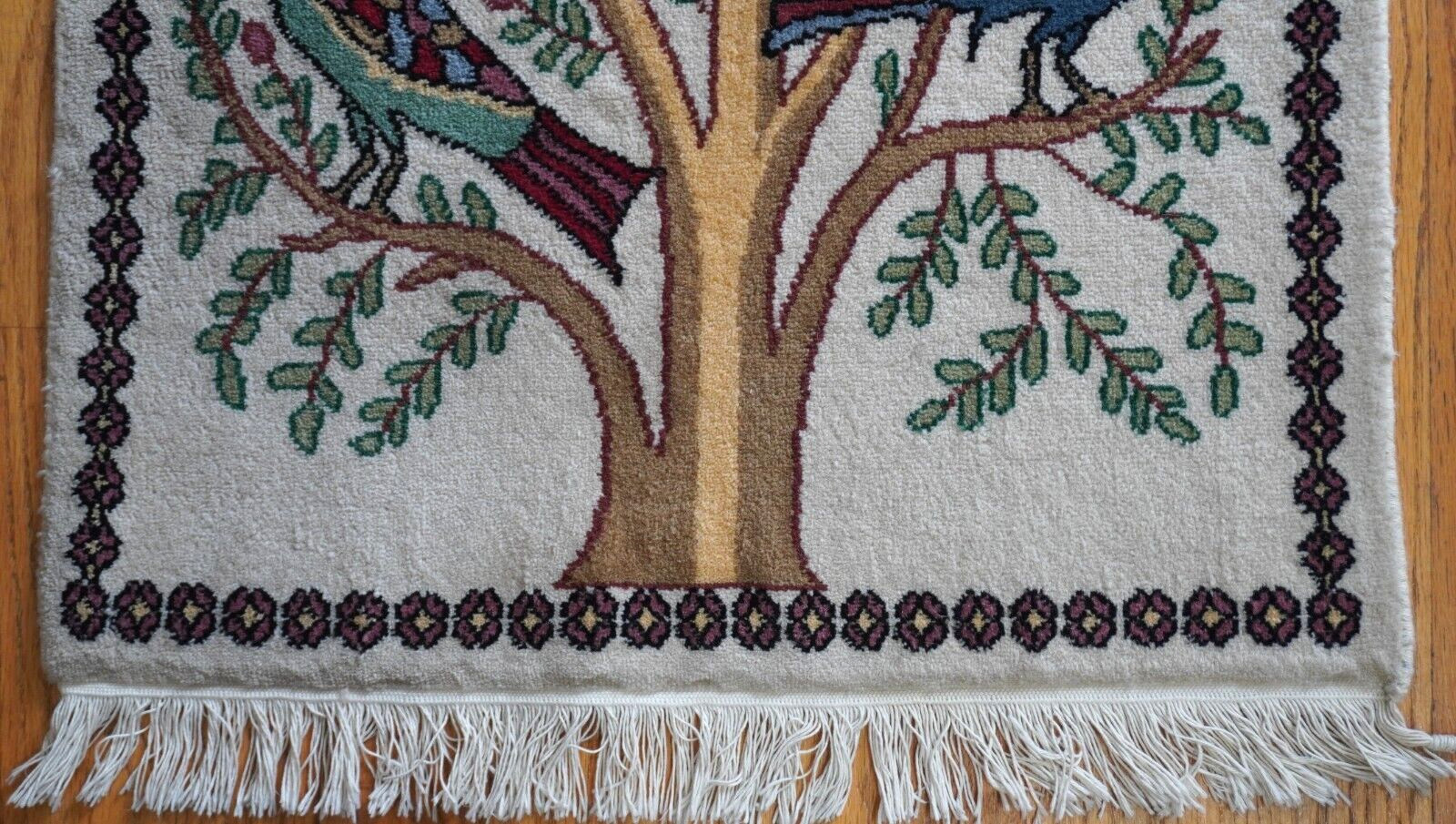 Gorgeous Hand Knotted 2′ x 3′ Tree of Life Design with Birds Wool Oriental Rug