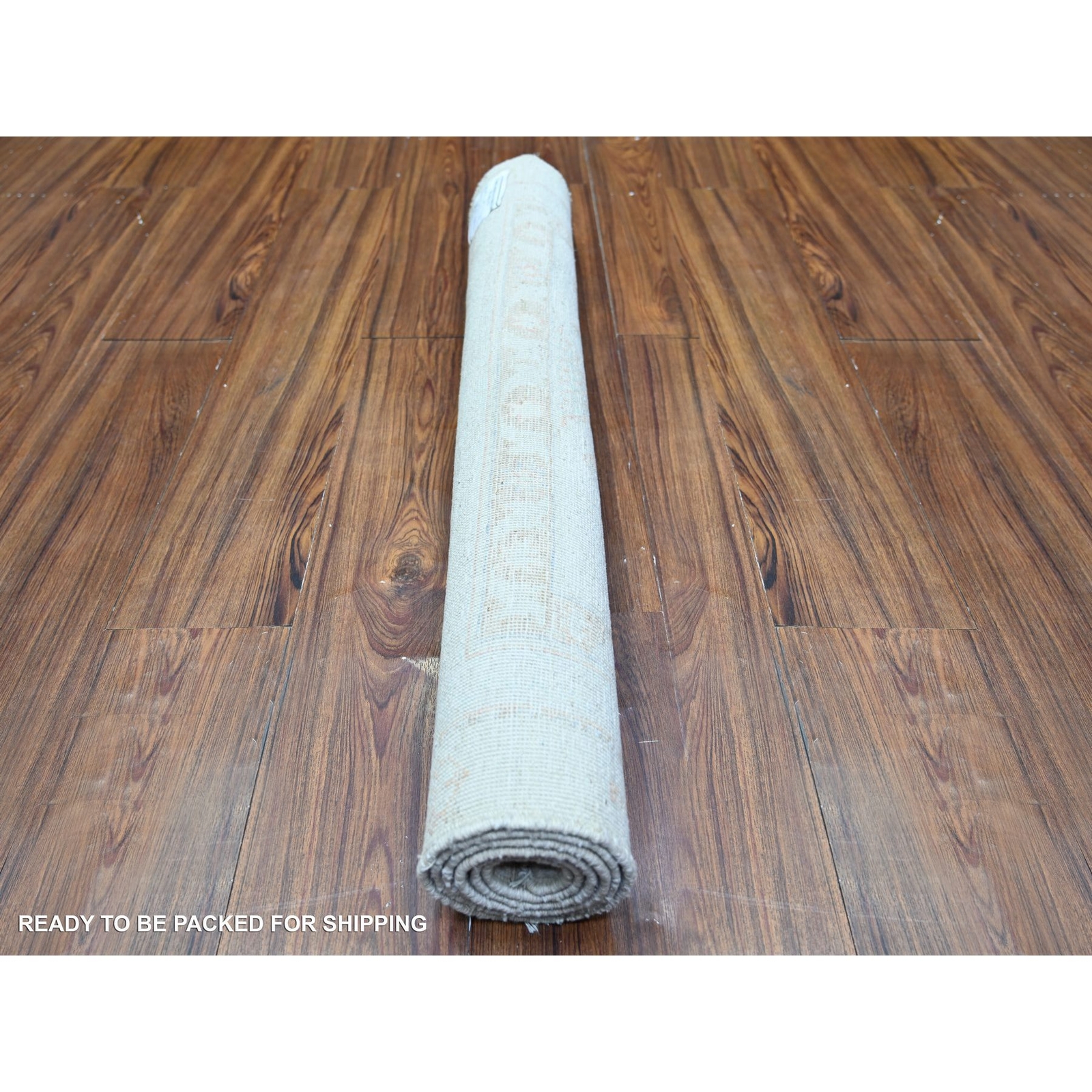 3’1″x5′ White Hand Knotted 100% Wool White Wash Peshawar Design Rug R74650