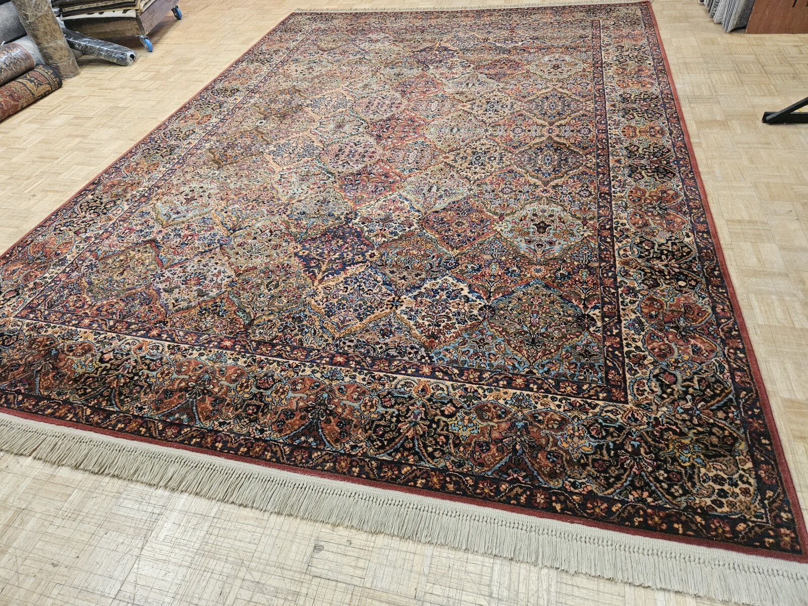10×14 GENUINE ANTIQUE KARASTAN RUG MULTICOLOR PANEL KIRMAN 717 100% WOOL RUG VGC