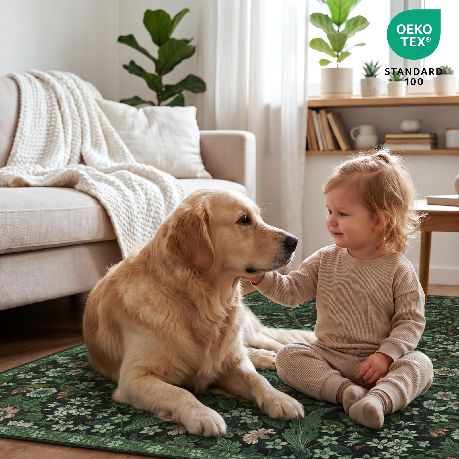 Cevolyn 8×10 Dark Green Area Rug Large, 10′ x 8′ (Rectangular),