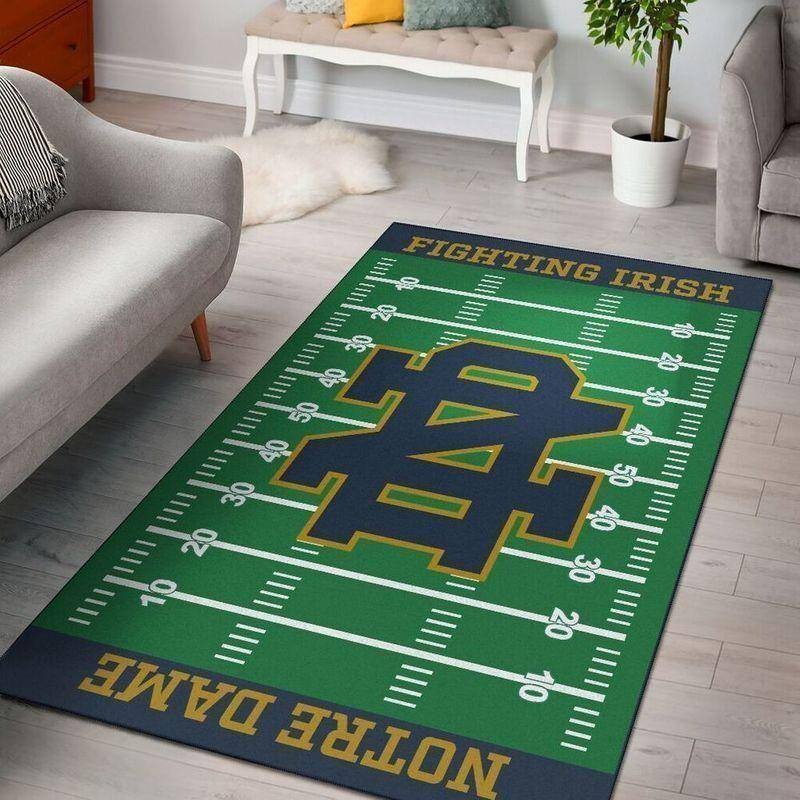 Notre Dame Fighting Irish Area Rugs Team Logo Fan Carpet Living Room Rugs