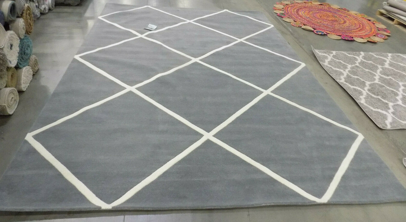 DARK GREY / IVORY 8′-9″ X 12′ Hole in Rug Reduced Price 1172598637 CHT720D-9
