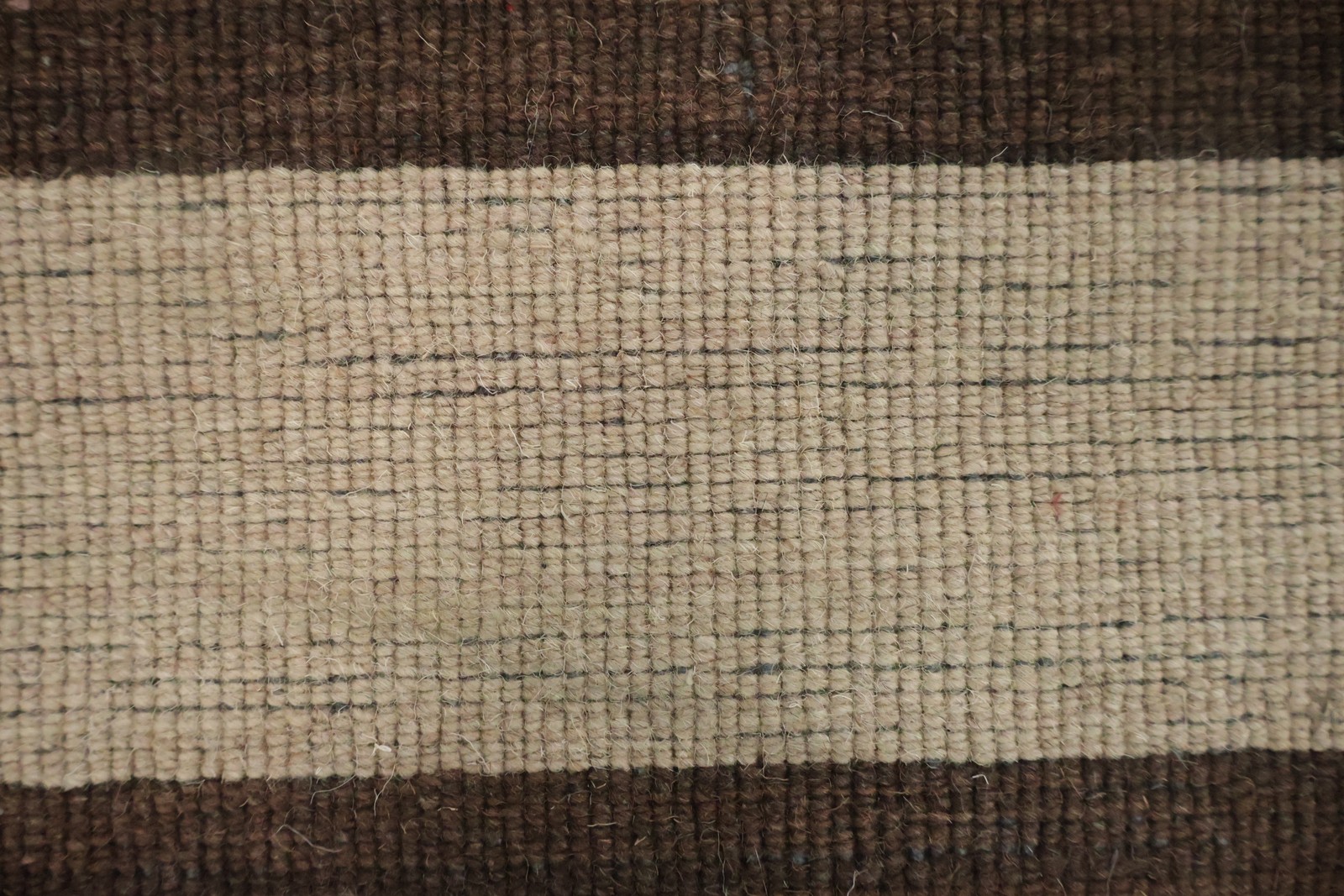 Sophisticated Brown/ Ivory Striped Area Rug Hand-knotted Wool for Any Space 6×8