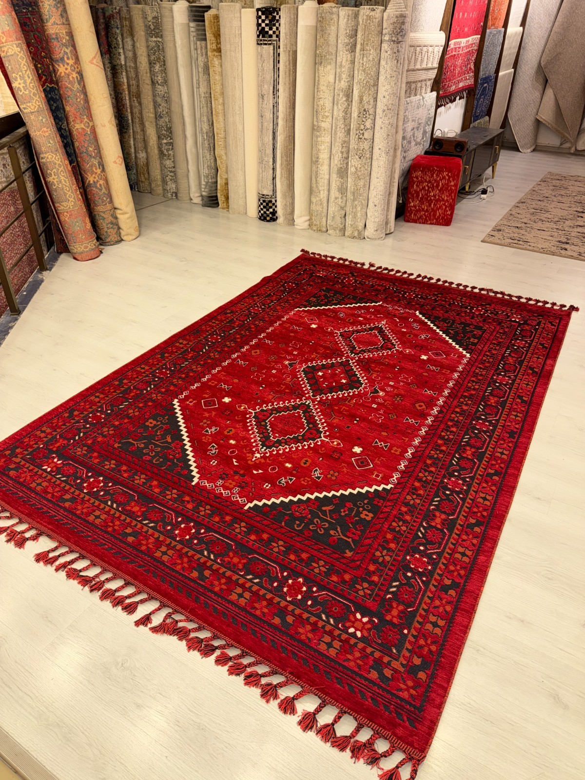Turkish Kilim Area Rug Cotton Acrylic Washable Living Room Rug 5×8 6×9 3×10