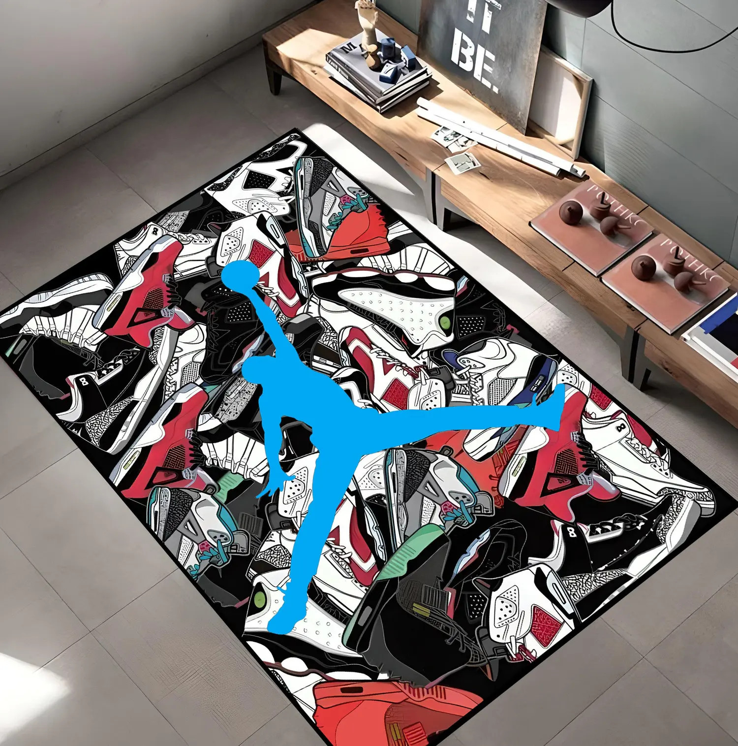 AJ Rug, Basketball Rug, Micheal Jordan Rug, Nba Rug, Legends Rug, Gym Rugs, Spor