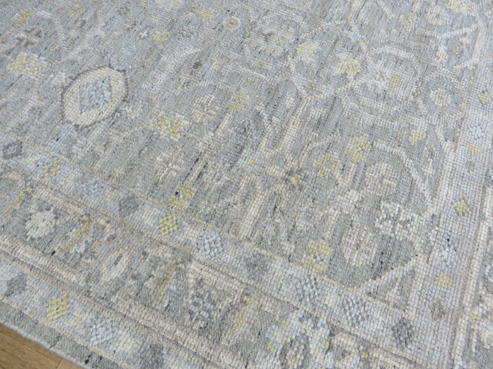 8’2 x 9’10 Hand Knotted Gray Wool & Silk Oushak Oriental Rug G12098